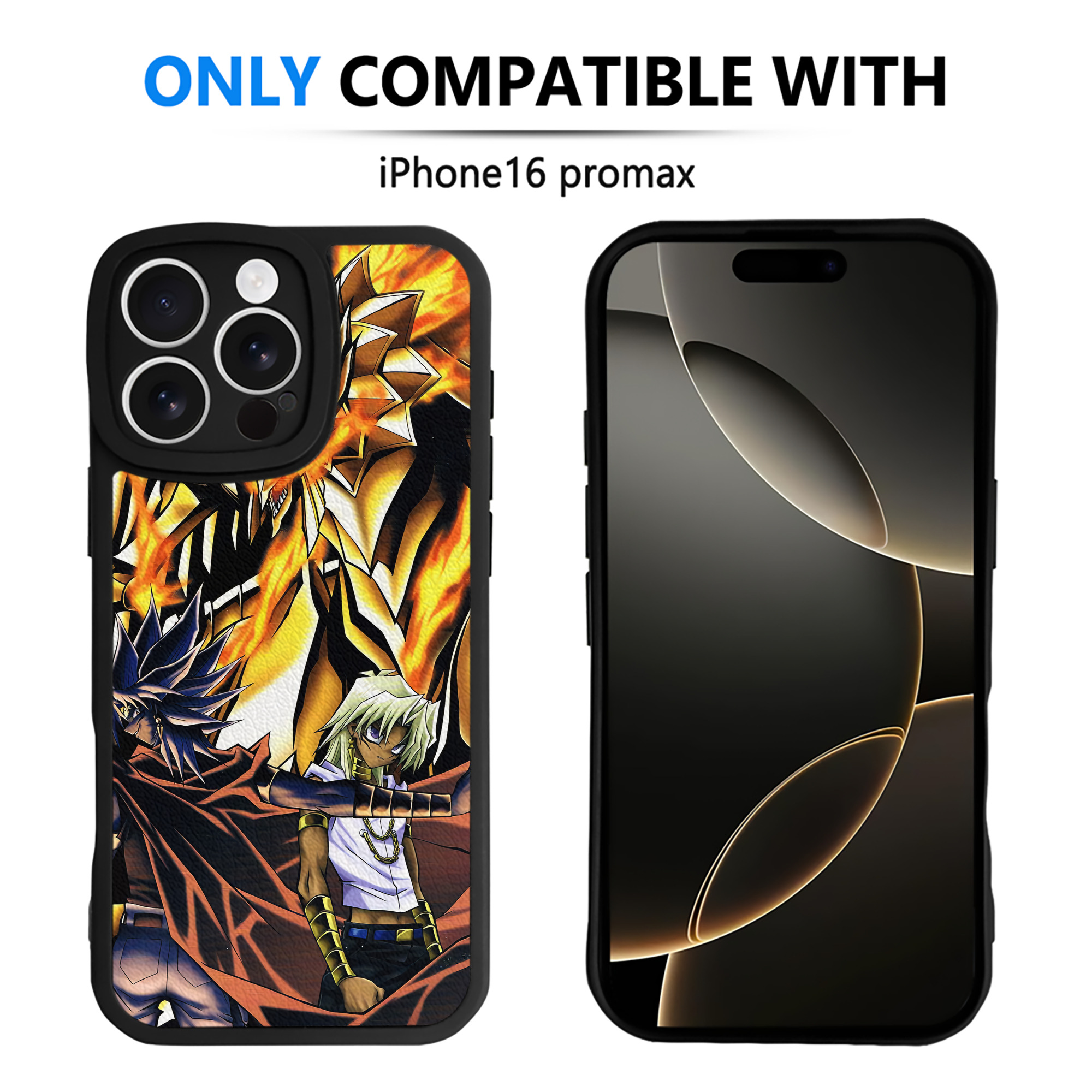 （画像用） 遊☆戯☆王 Yu-Gi-Oh! 【iPhone 16シリーズ対応】シリコンスマホケース（レザー調） 材質：シリコン
